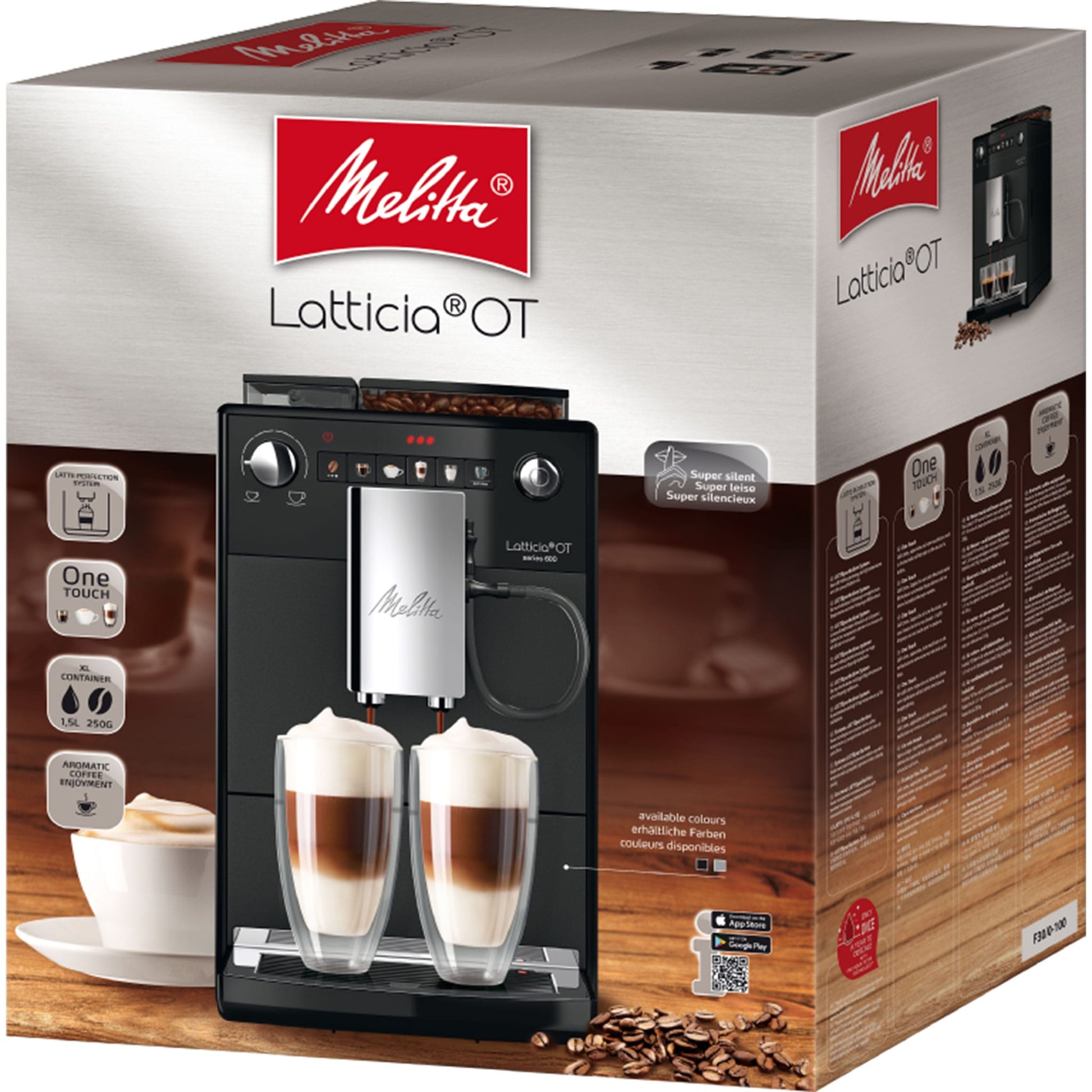 Melitta-LATTICIA-ONE-TOUCH-frosted-black-F300-100-box