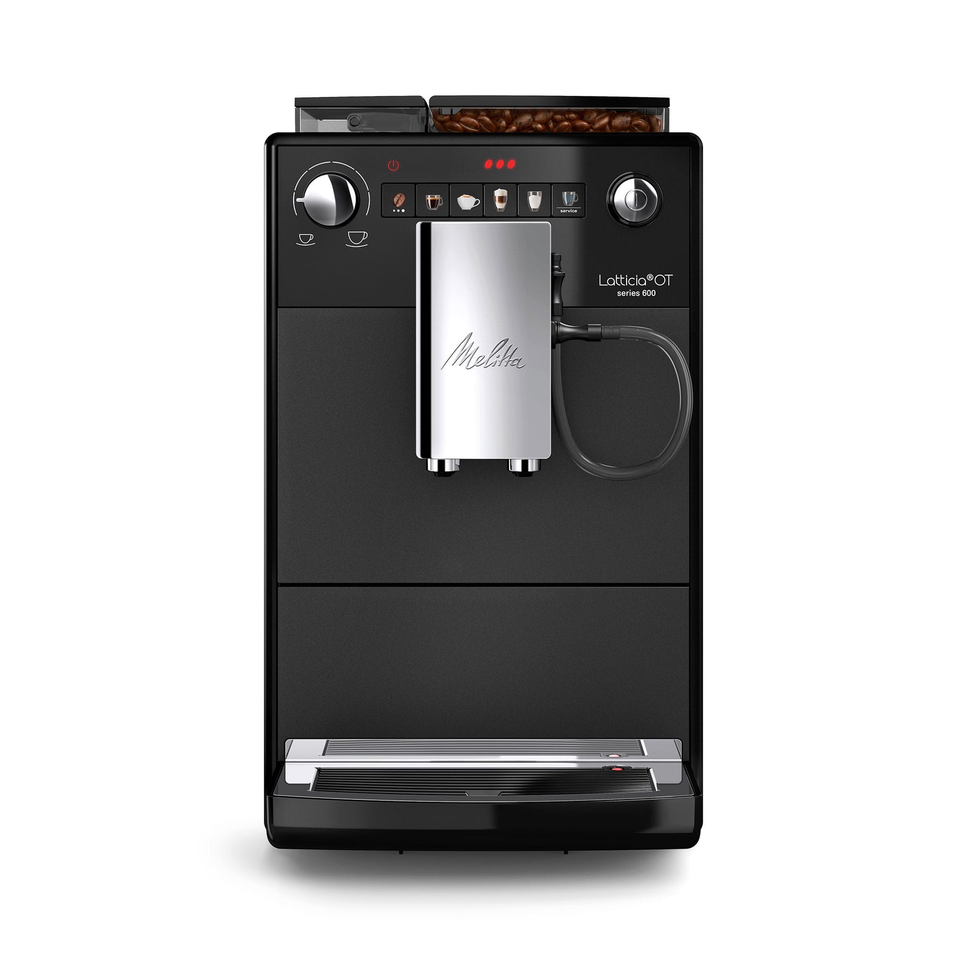 Melitta-LATTICIA-ONE-TOUCH-frosted-black-F300-100-front