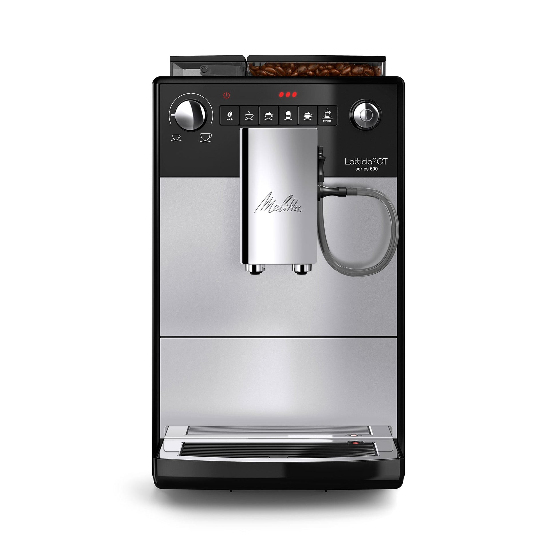 Melitta-LATTICIA-ONE-TOUCH-silver-F300-101-front